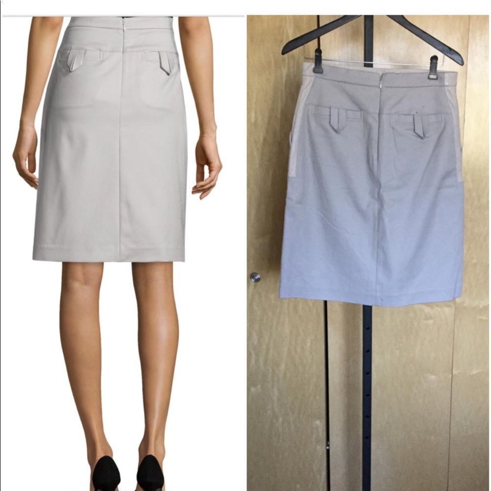 Halston Heritage Leather Straight Skirt - Picture 5 of 8